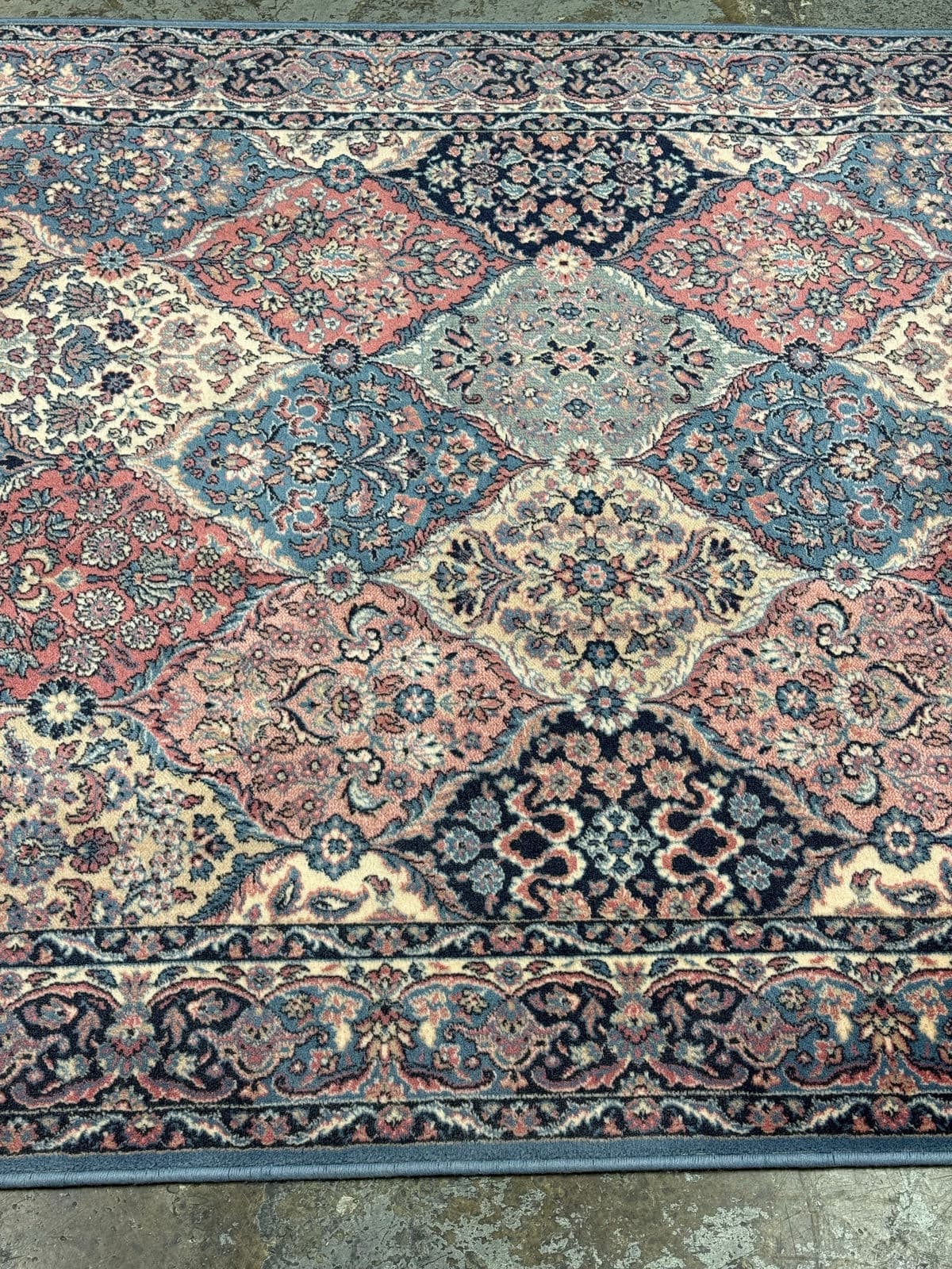 5ft 7in × 7ft 9in Vintage Multicolor Panel Area Rug. - Thumbnail 5