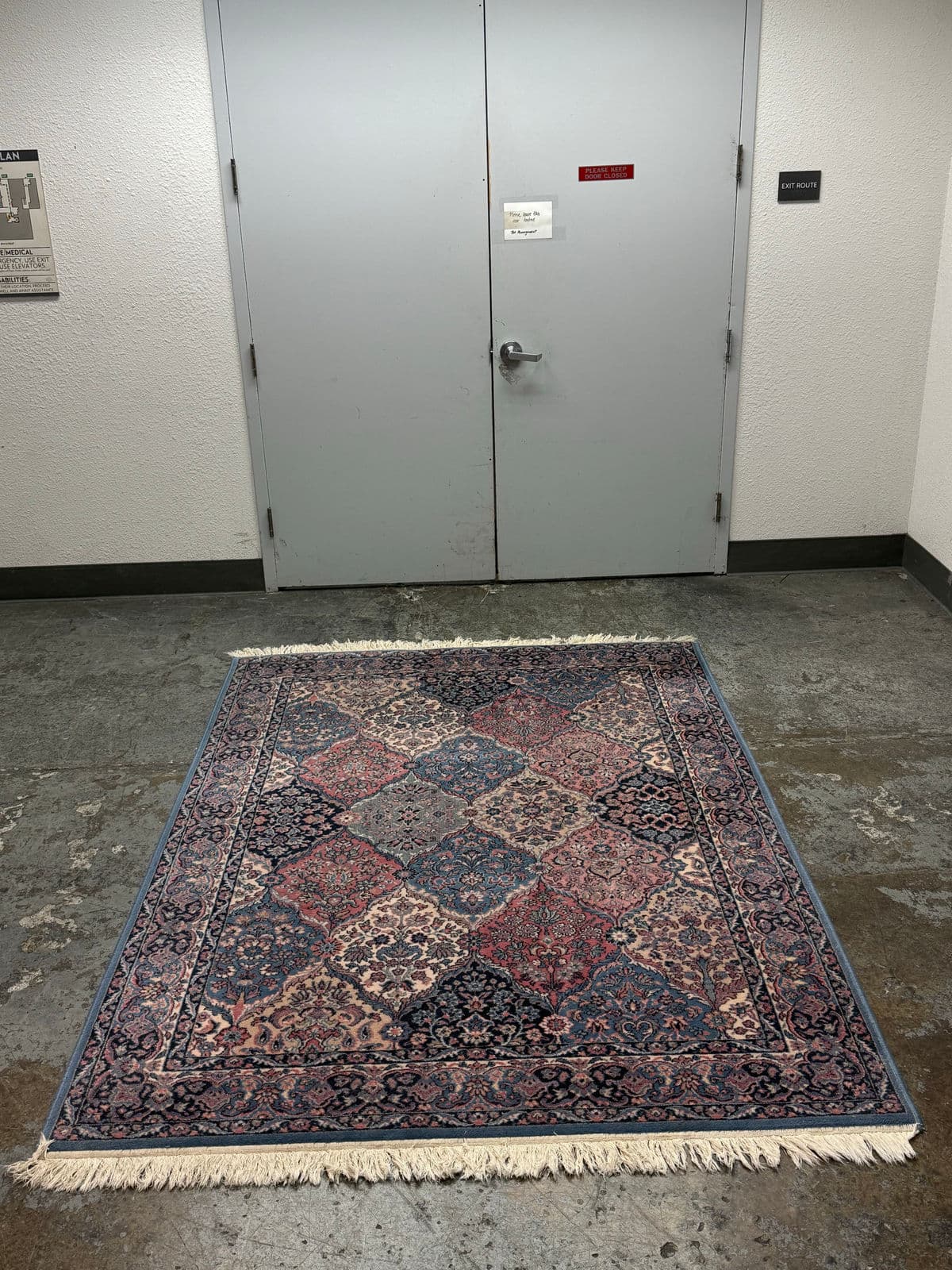 5ft 7in × 7ft 9in Vintage Multicolor Panel Area Rug. - Thumbnail 4