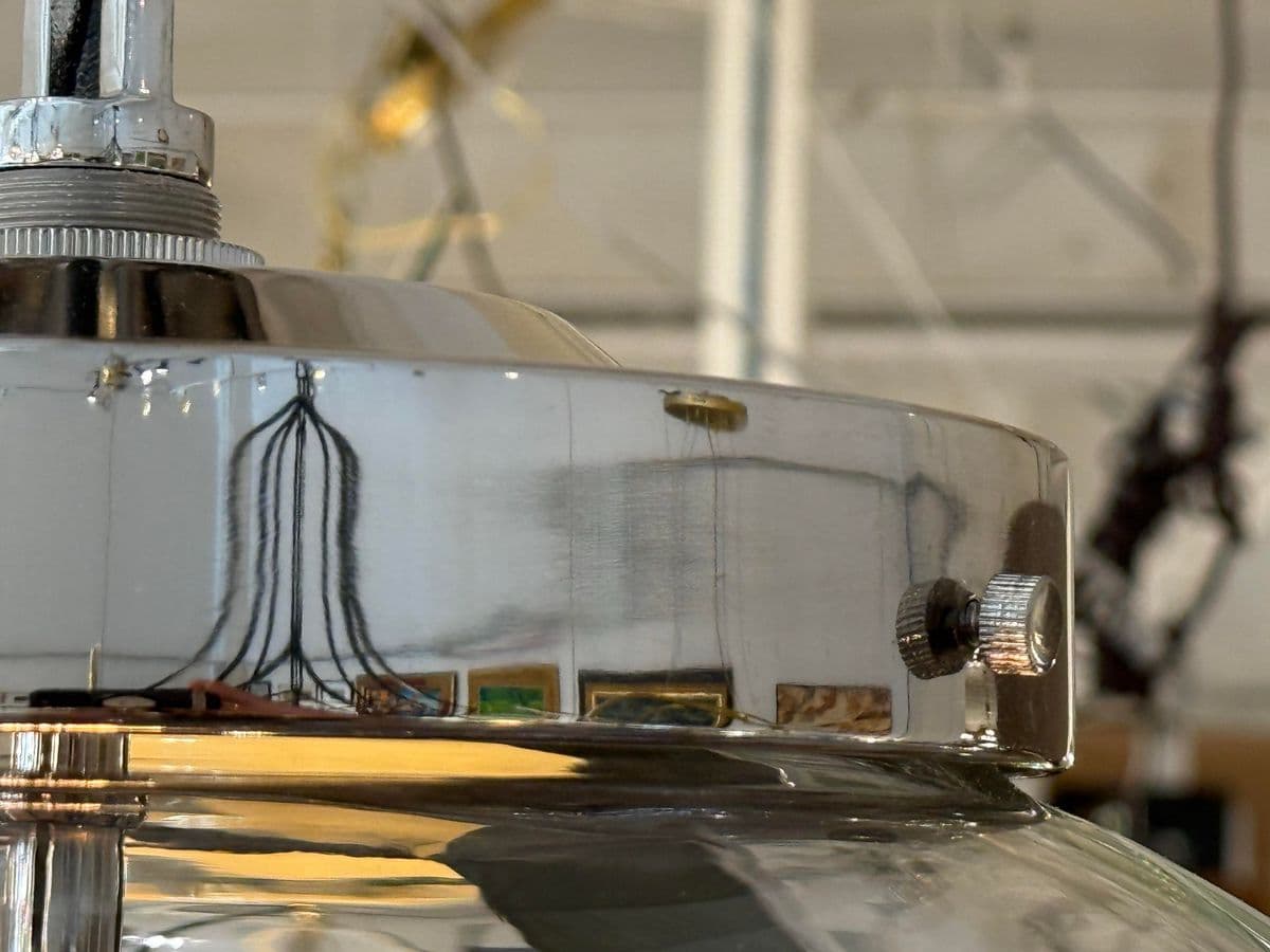 Restoration Hardware Parisian Architectural Clear Glass Poste Pendant - Thumbnail 8