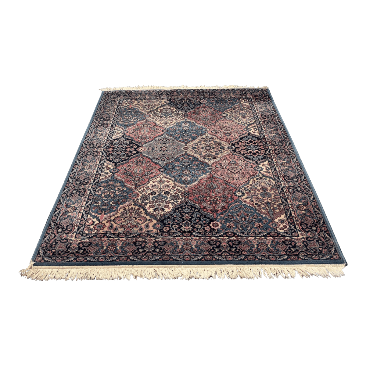 5ft 7in × 7ft 9in Vintage Multicolor Panel Area Rug. - Thumbnail 2