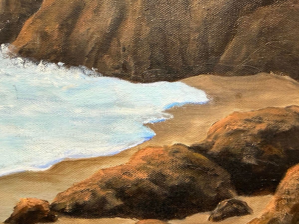 Ruth Rediger "Wavey Waves" Oil Painting, Signed - Thumbnail 11