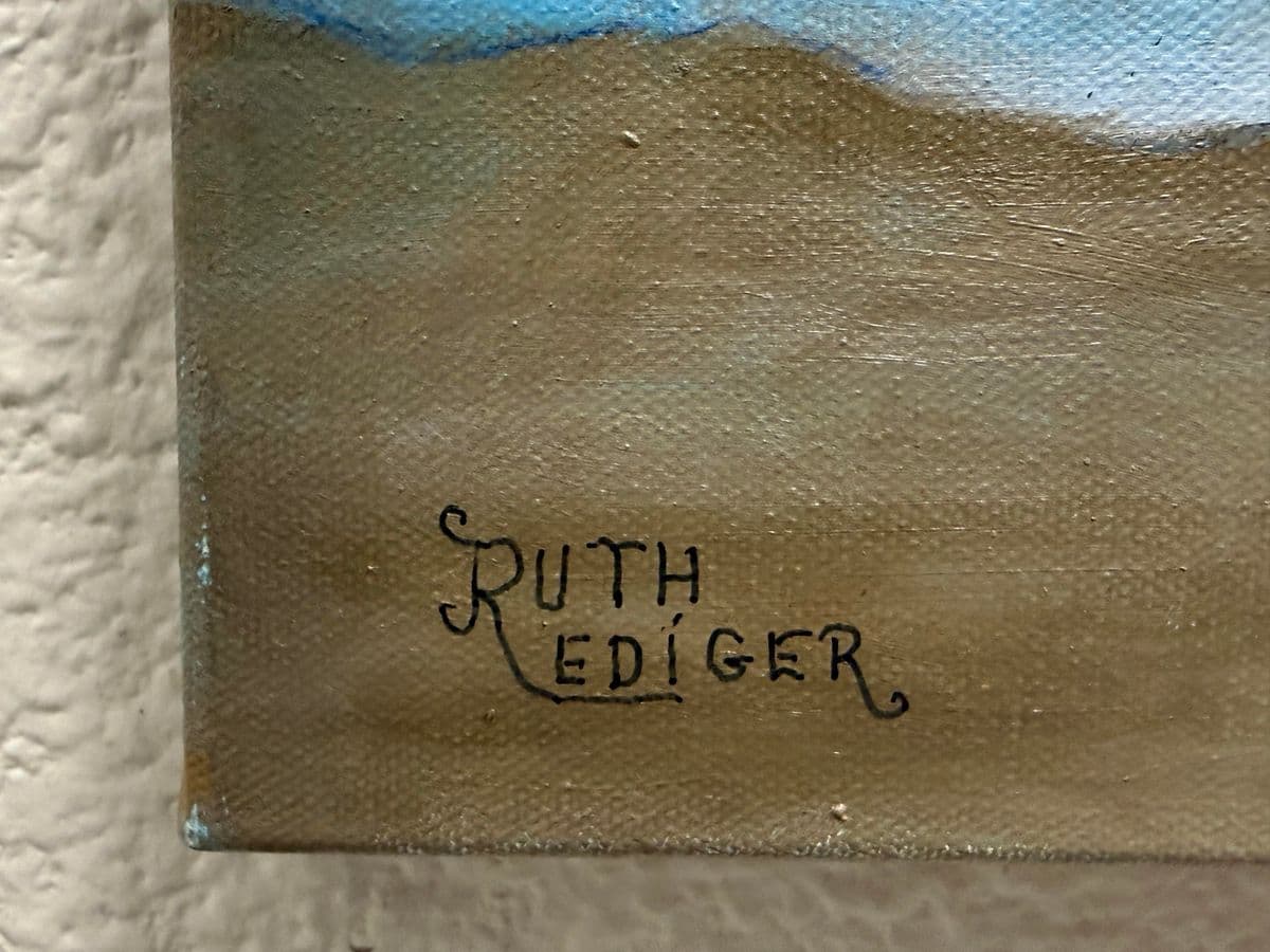Ruth Rediger "Wavey Waves" Oil Painting, Signed - Thumbnail 12