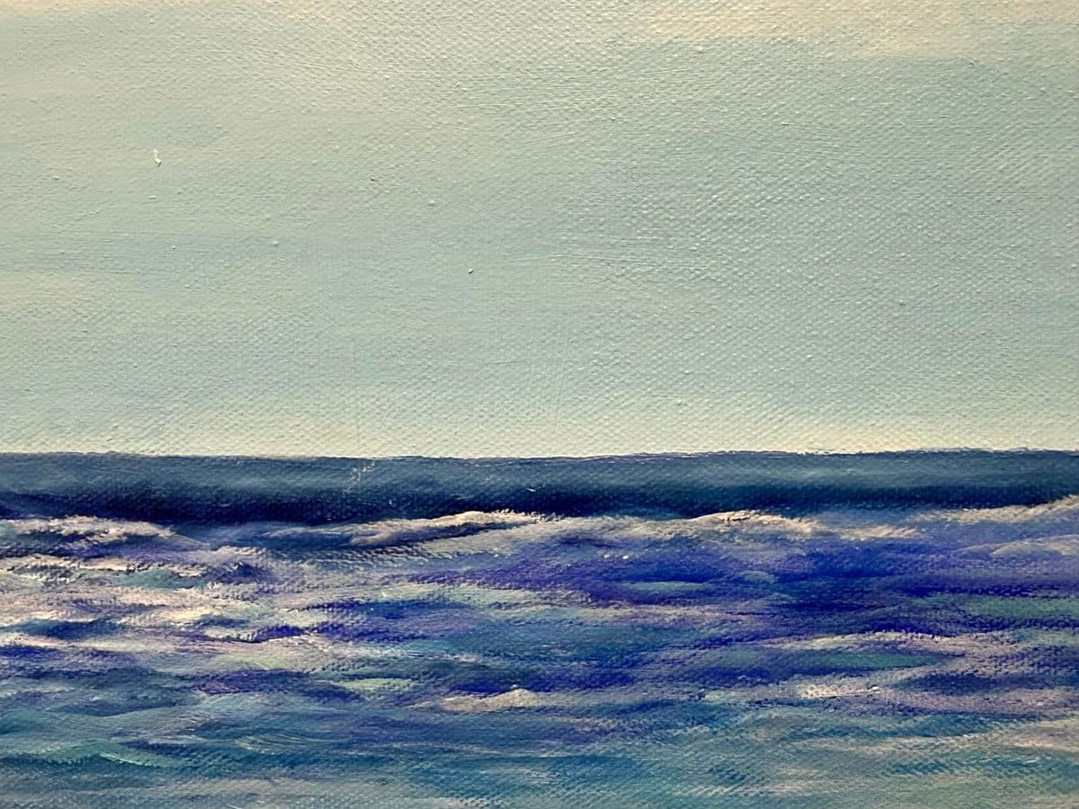 Ruth Rediger "Wavey Waves" Oil Painting, Signed - Thumbnail 7