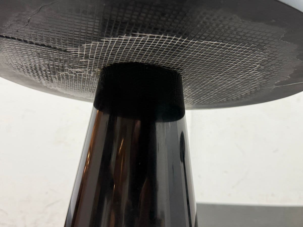 Michael Oren Designs Marquina Marble Pedestal Side Table - Thumbnail 7