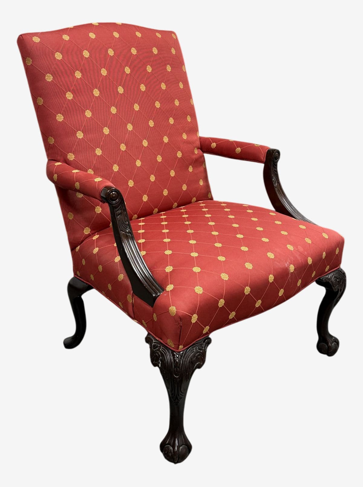 Sherrill Furniture Chippendale Style Claw Foot Armchair - Image 1