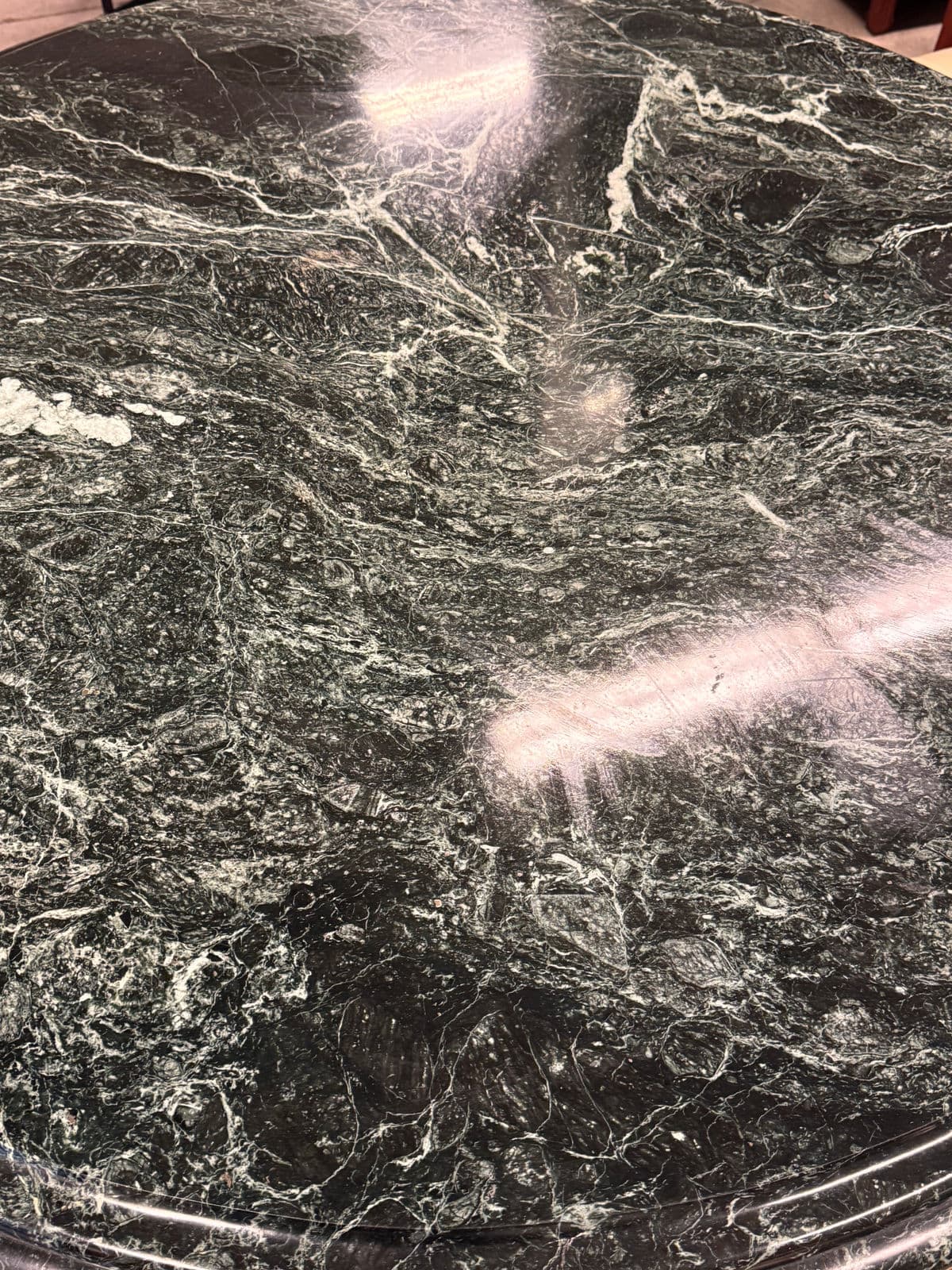 French Louis XV Style 23 K Gold Carved Wood Center Table + Marble Top - Thumbnail 11