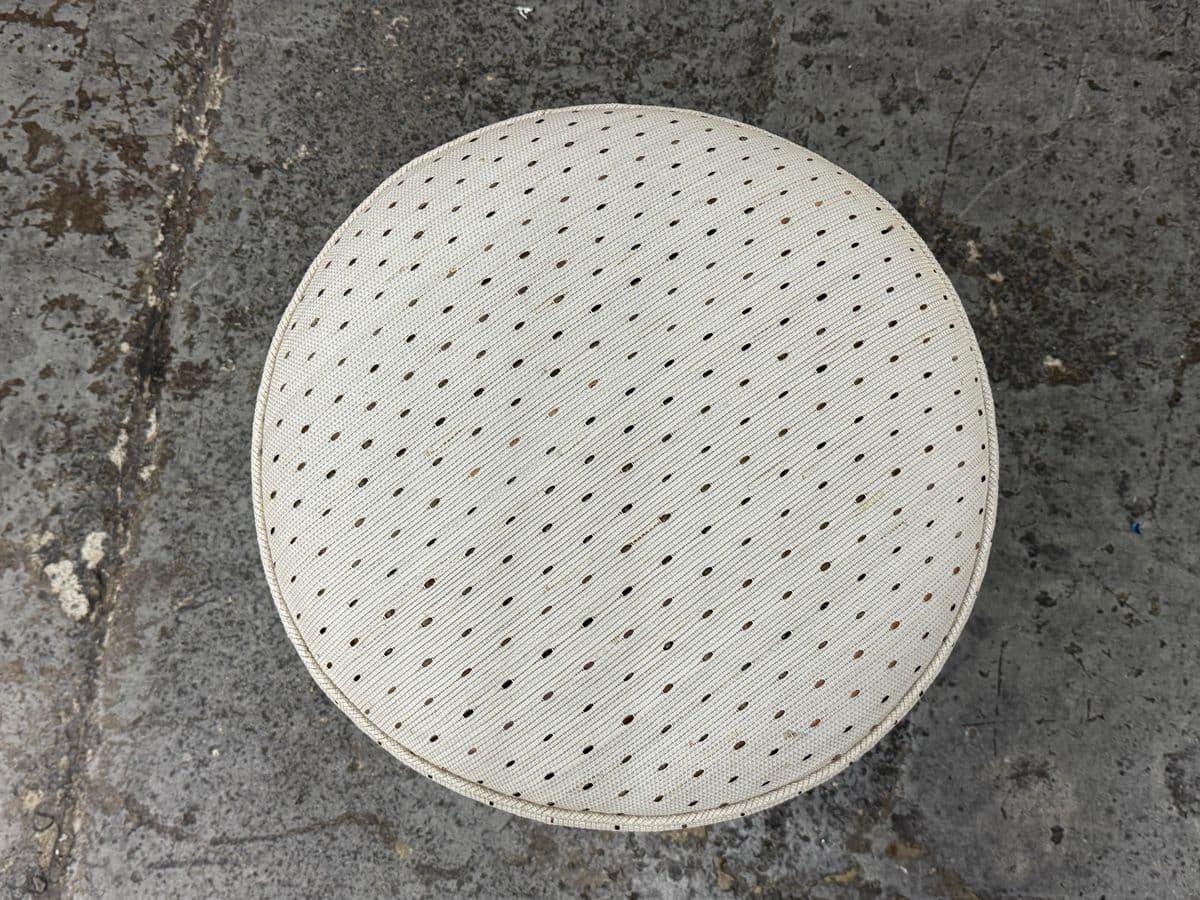 Art Deco Ottoman + Wood Base, Circa 1920's - Thumbnail 7