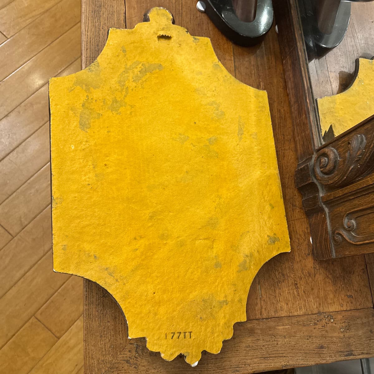 Antique Ceramic Masquerade Shield Wall Hanging - Thumbnail 13