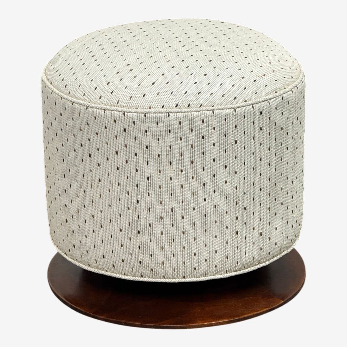 Art Deco Ottoman + Wood Base, Circa 1920's - Image 1