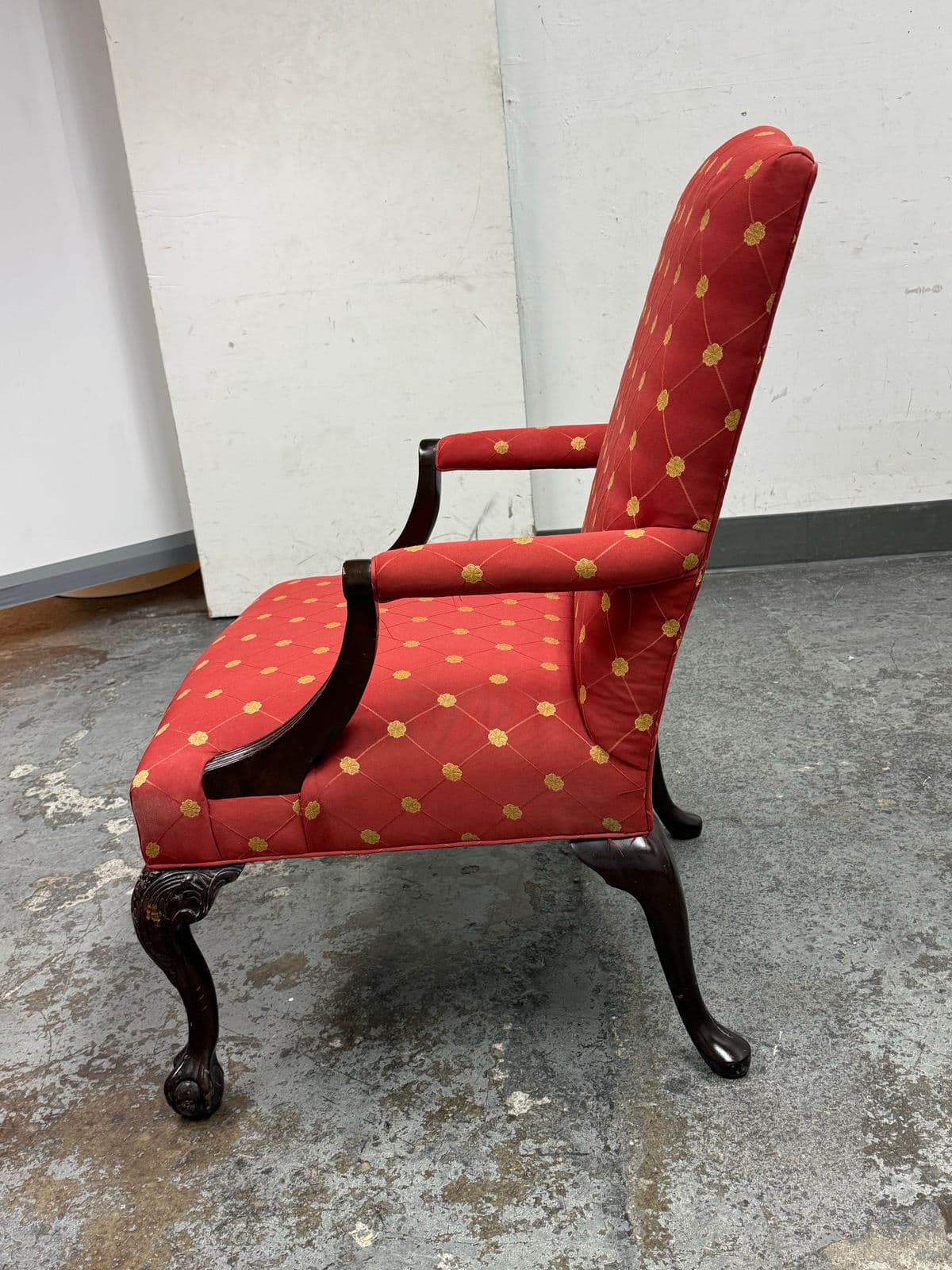 Sherrill Furniture Chippendale Style Claw Foot Armchair - Thumbnail 5