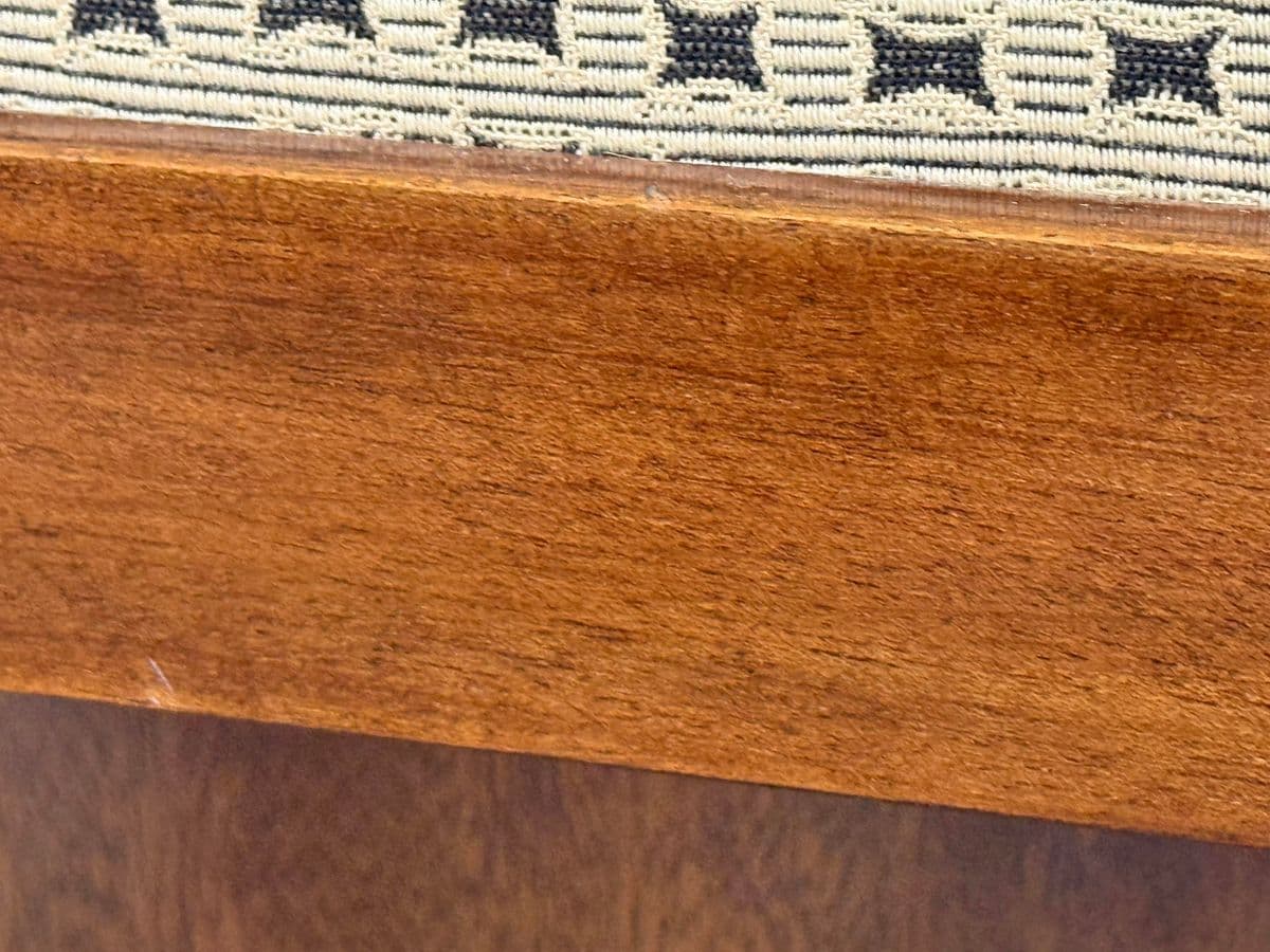 Art Deco Stool + Sculptural Wood Base, Circa 1920's - Thumbnail 11