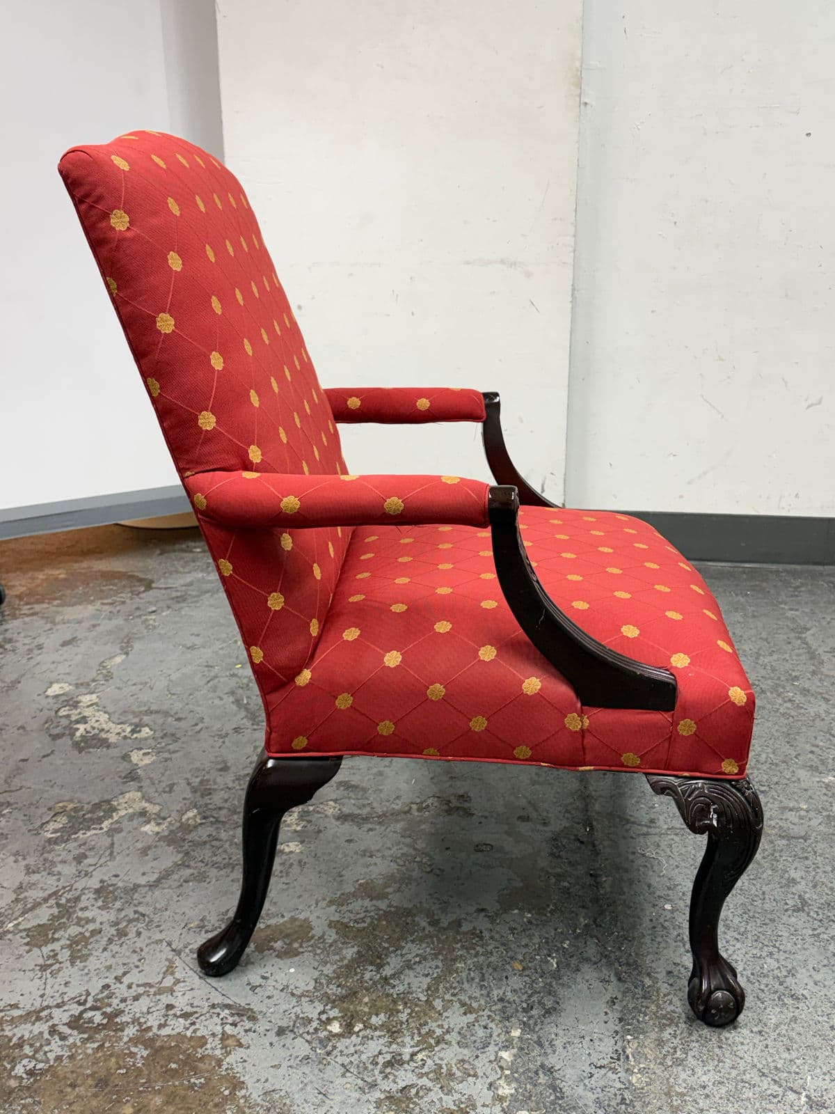 Sherrill Furniture Chippendale Style Claw Foot Armchair - Thumbnail 7