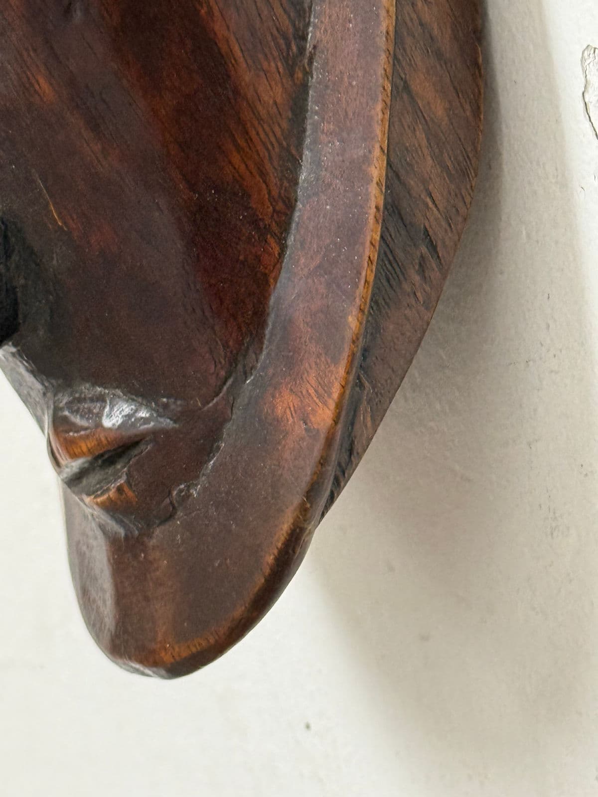 African Hand Carved Wood Wall Mask - Thumbnail 12