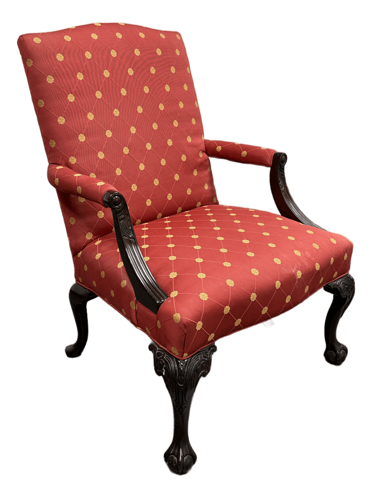 Sherrill Furniture Chippendale Style Claw Foot Armchair - Thumbnail 2