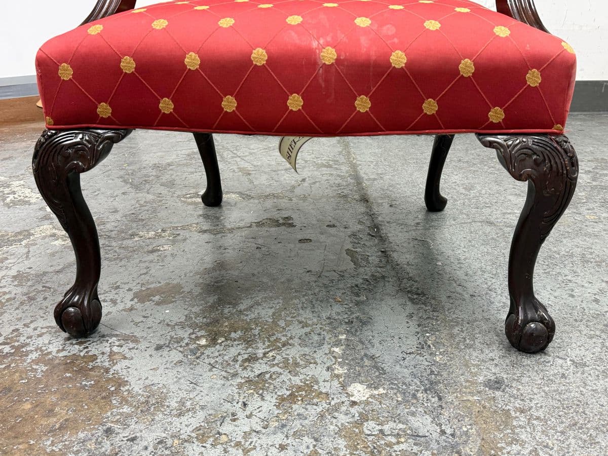 Sherrill Furniture Chippendale Style Claw Foot Armchair - Thumbnail 10