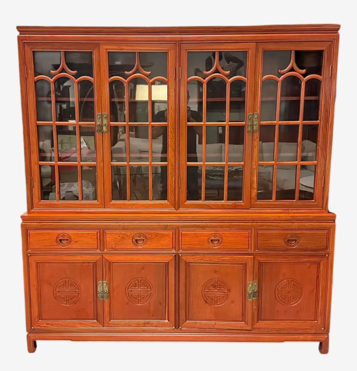 Chinese Rosewood Hutch, Circa 1970's - Image 1