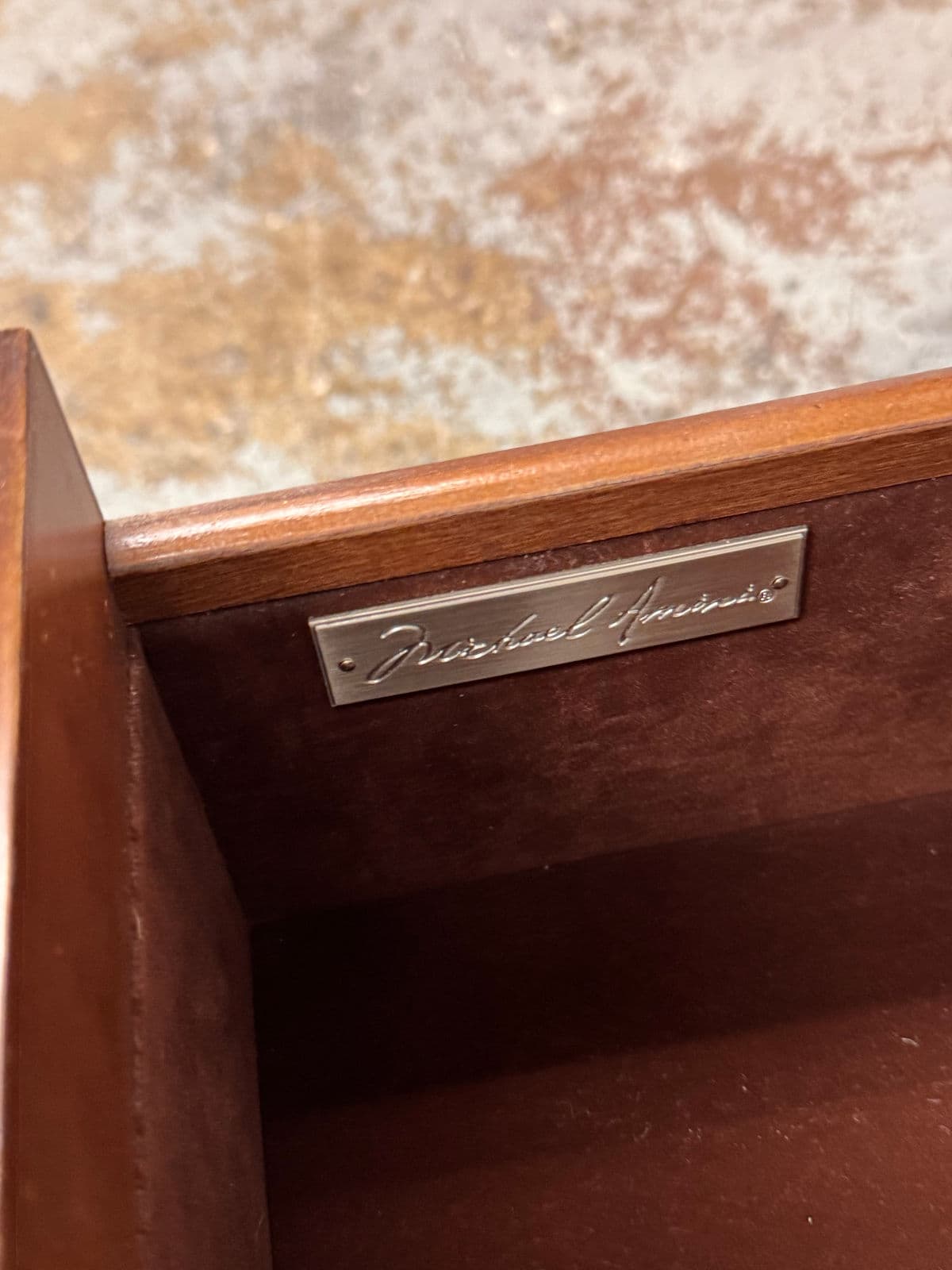 Michael Amini for Aico Cloche Nightstands, Bourbon, Pair - Thumbnail 6