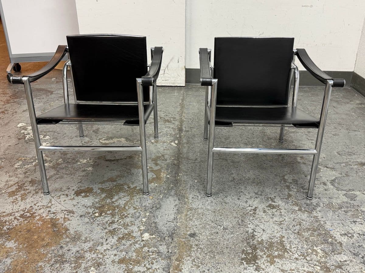 Le Corbusier for Cassina Sling Chairs, Pair - Thumbnail 4