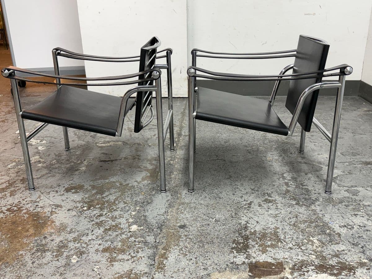 Le Corbusier for Cassina Sling Chairs, Pair - Thumbnail 5