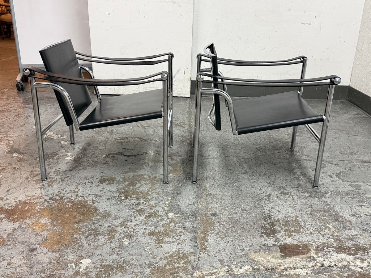 Le Corbusier for Cassina Sling Chairs, Pair - Thumbnail 7