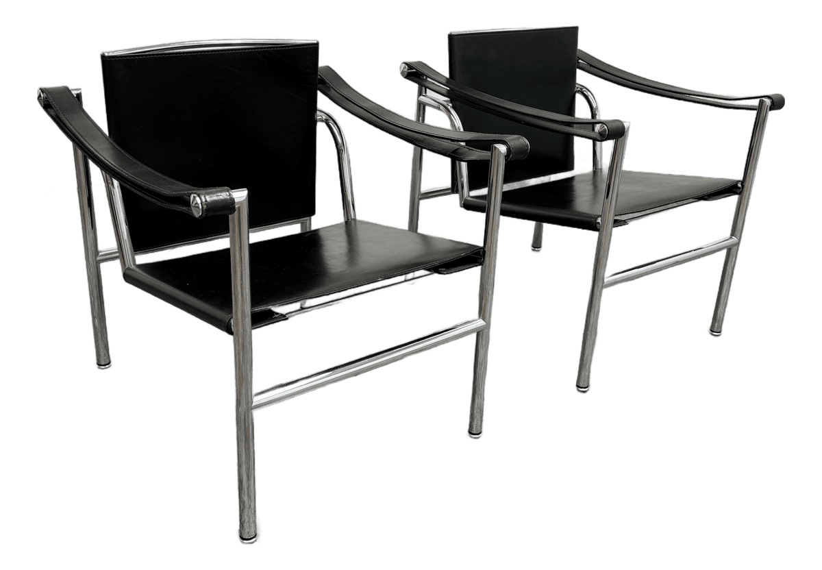 Le Corbusier for Cassina Sling Chairs, Pair - Thumbnail 2
