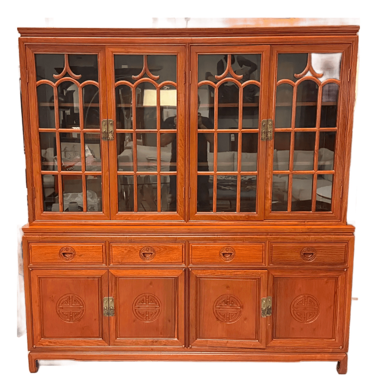 Chinese Rosewood Hutch, Circa 1970's - Thumbnail 2