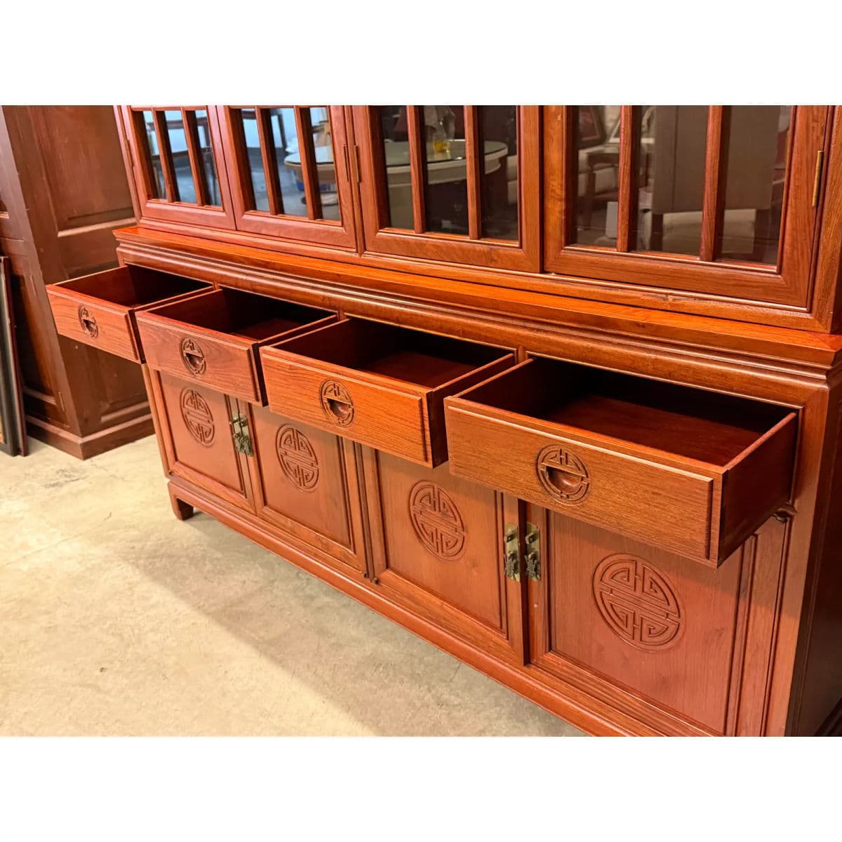 Chinese Rosewood Hutch, Circa 1970's - Thumbnail 13