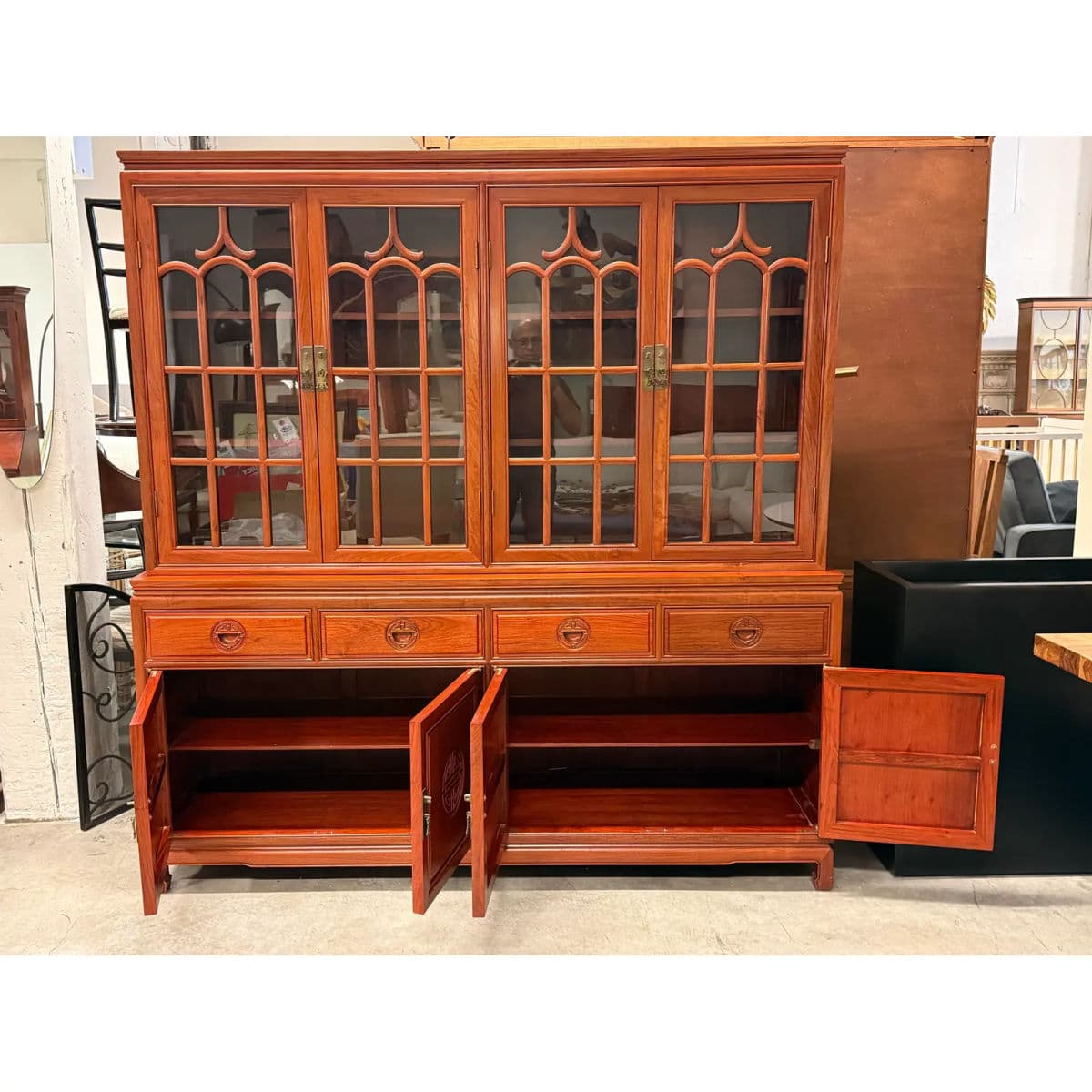 Chinese Rosewood Hutch, Circa 1970's - Thumbnail 10