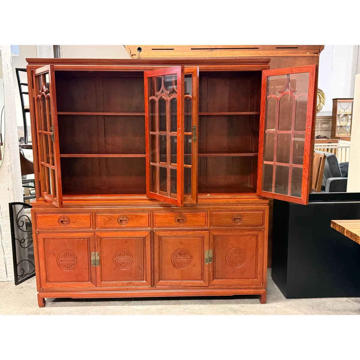 Chinese Rosewood Hutch, Circa 1970's - Thumbnail 7