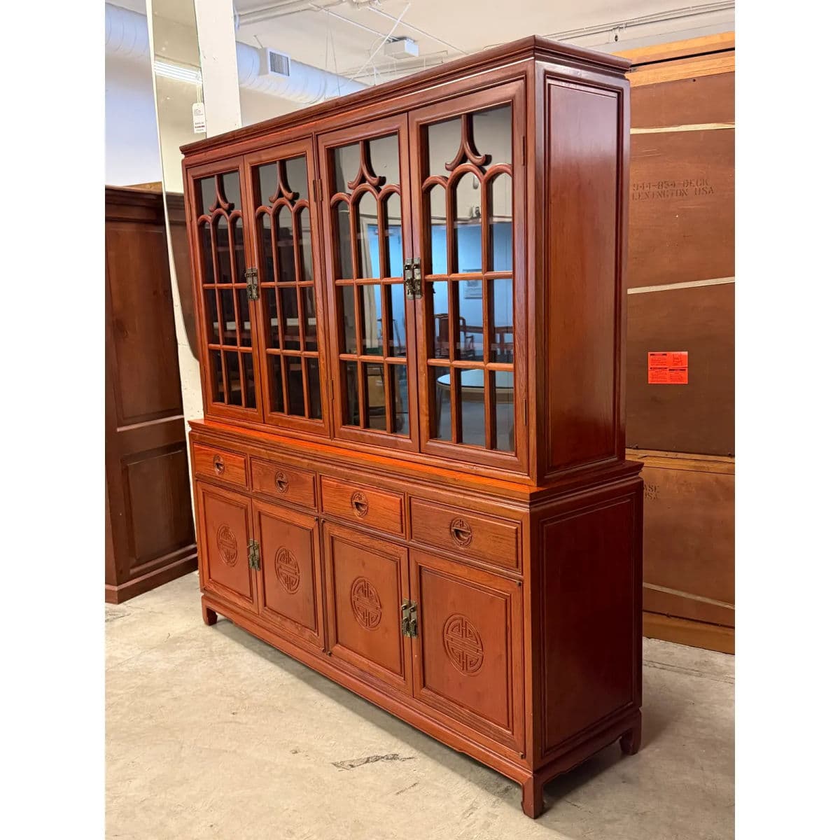 Chinese Rosewood Hutch, Circa 1970's - Thumbnail 11