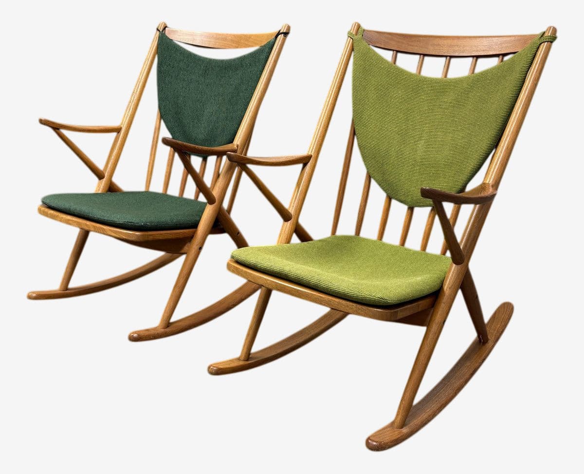 Frank Reenskaug for Bramin Mobler Rocking Chairs, Circa 1960's, Pair - Image 1