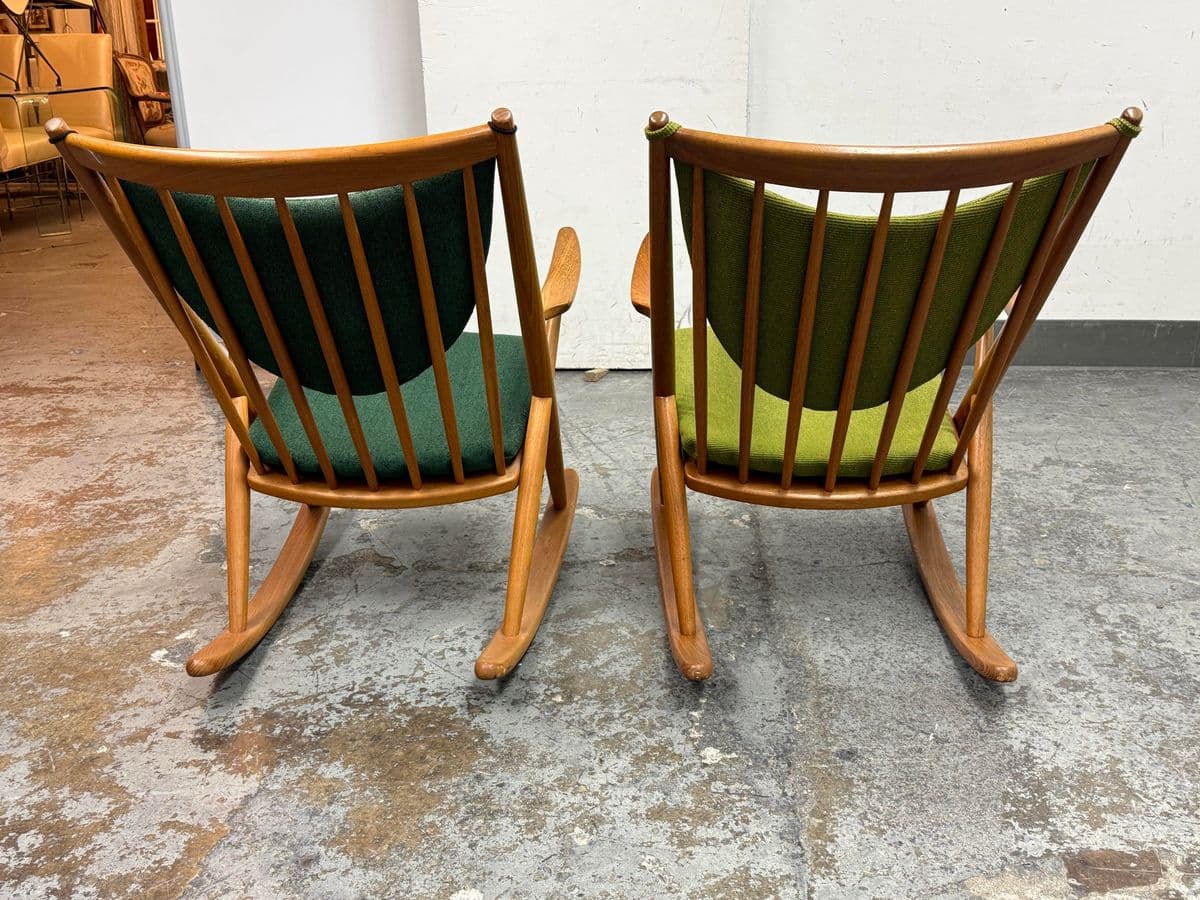 Frank Reenskaug for Bramin Mobler Rocking Chairs, Circa 1960's, Pair - Thumbnail 6