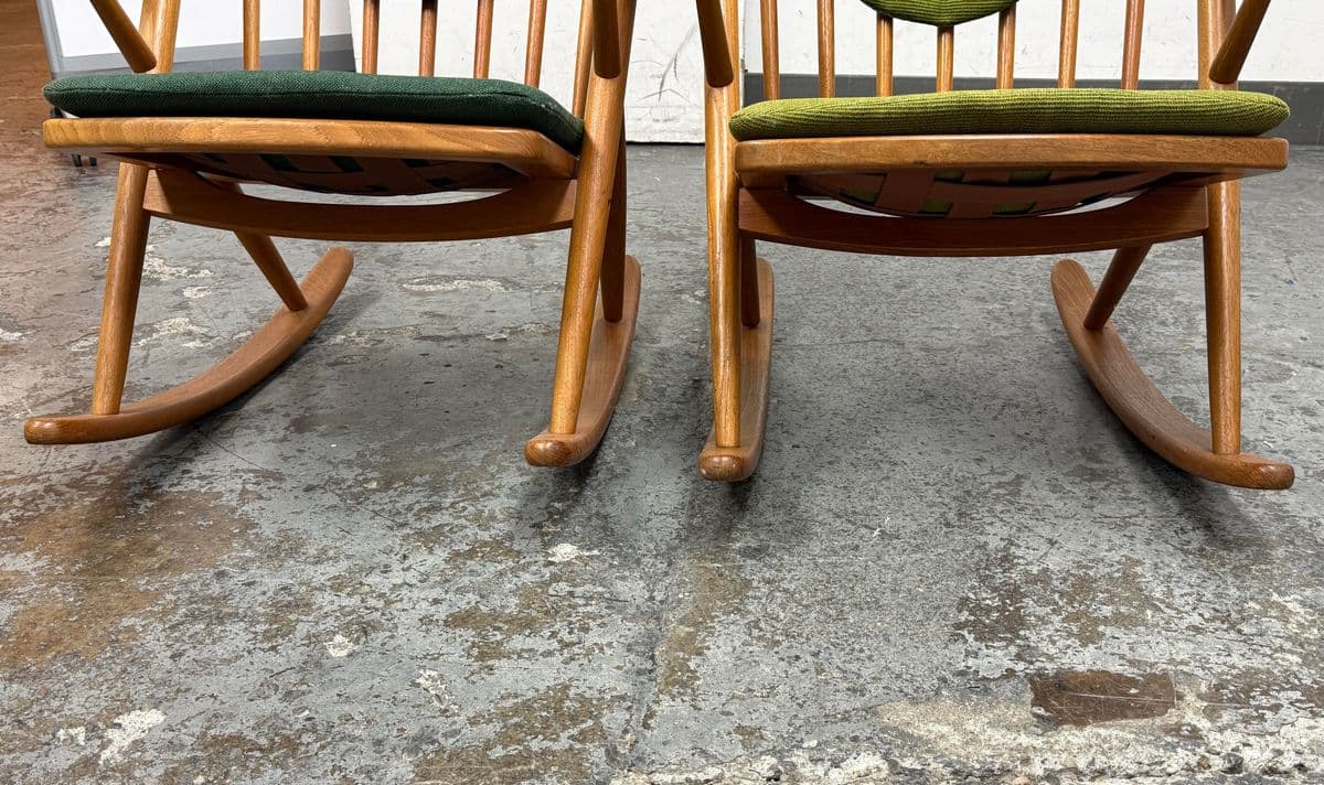 Frank Reenskaug for Bramin Mobler Rocking Chairs, Circa 1960's, Pair - Thumbnail 11