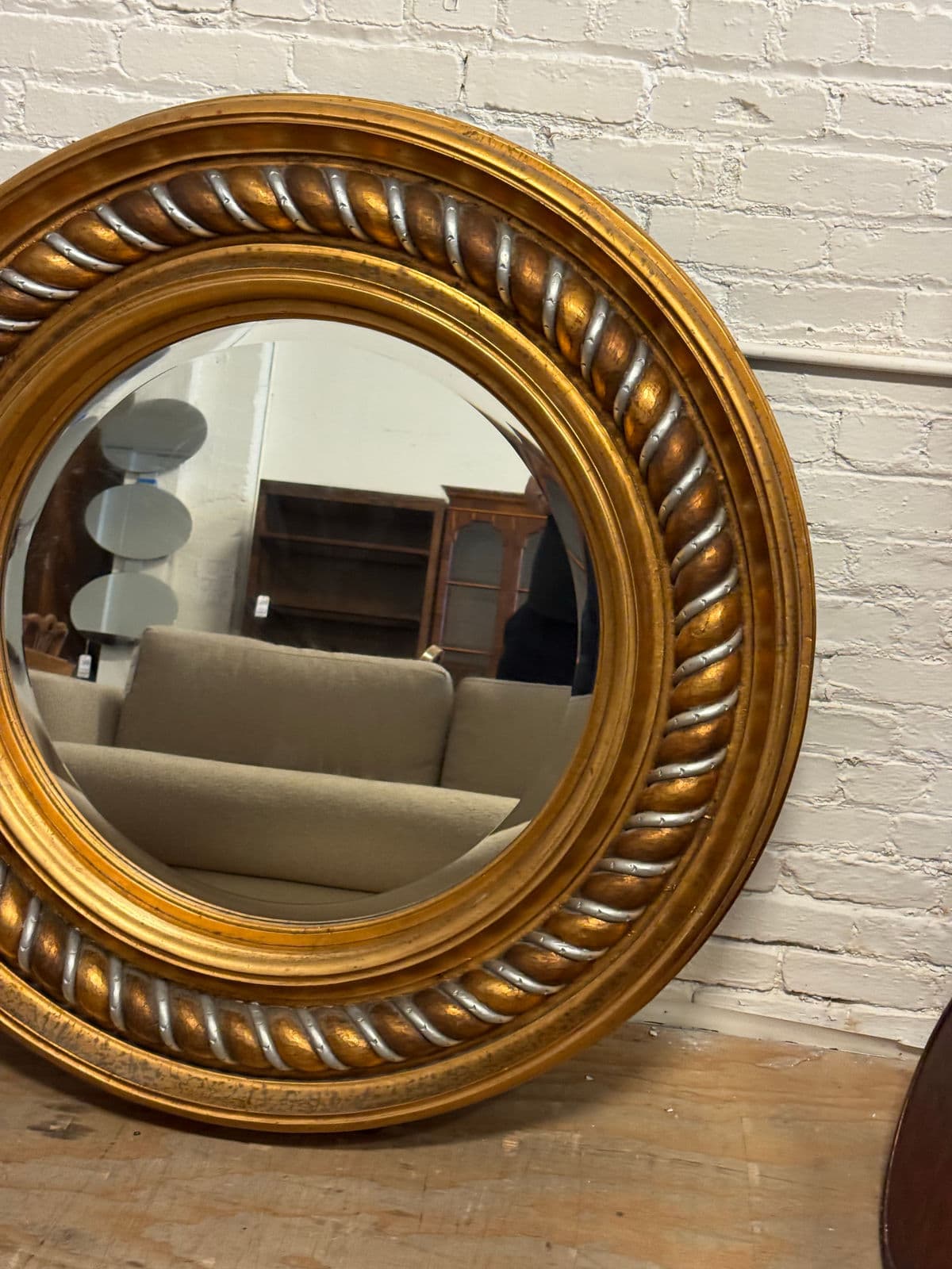 Windsor Art & Mirror Company Round Twist Wall Mirror, 20th Century - Thumbnail 5