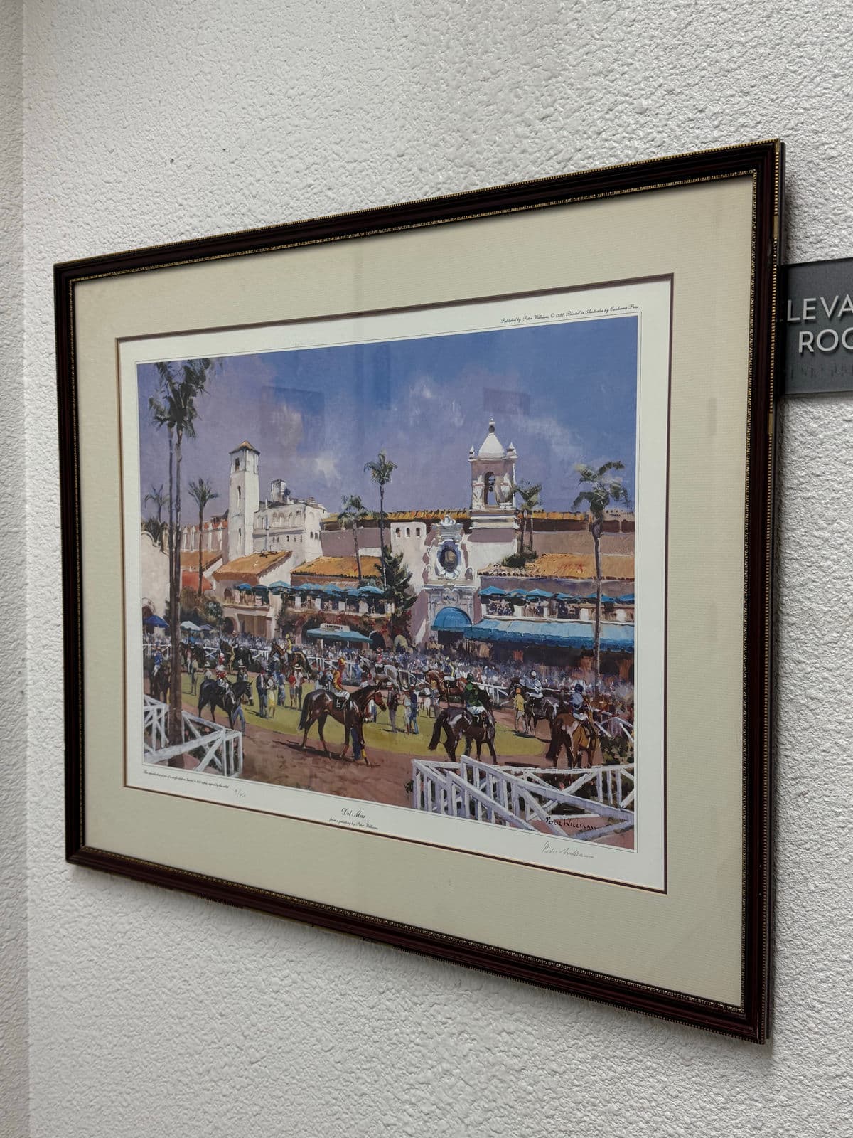 Peter Williams Del Mar Racetrack Signed Print, Circa 1992 - Thumbnail 3