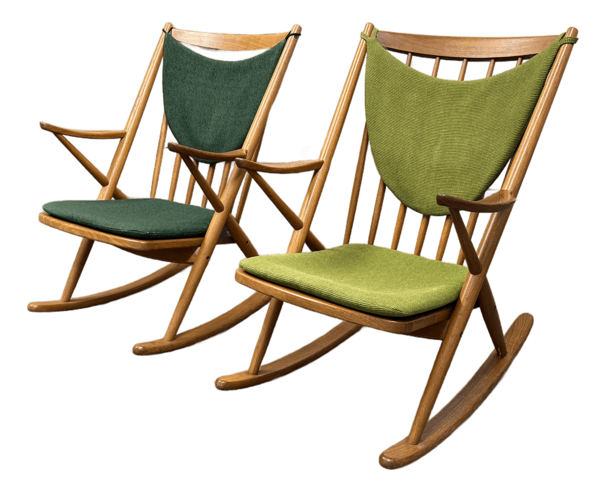 Frank Reenskaug for Bramin Mobler Rocking Chairs, Circa 1960's, Pair - Thumbnail 2