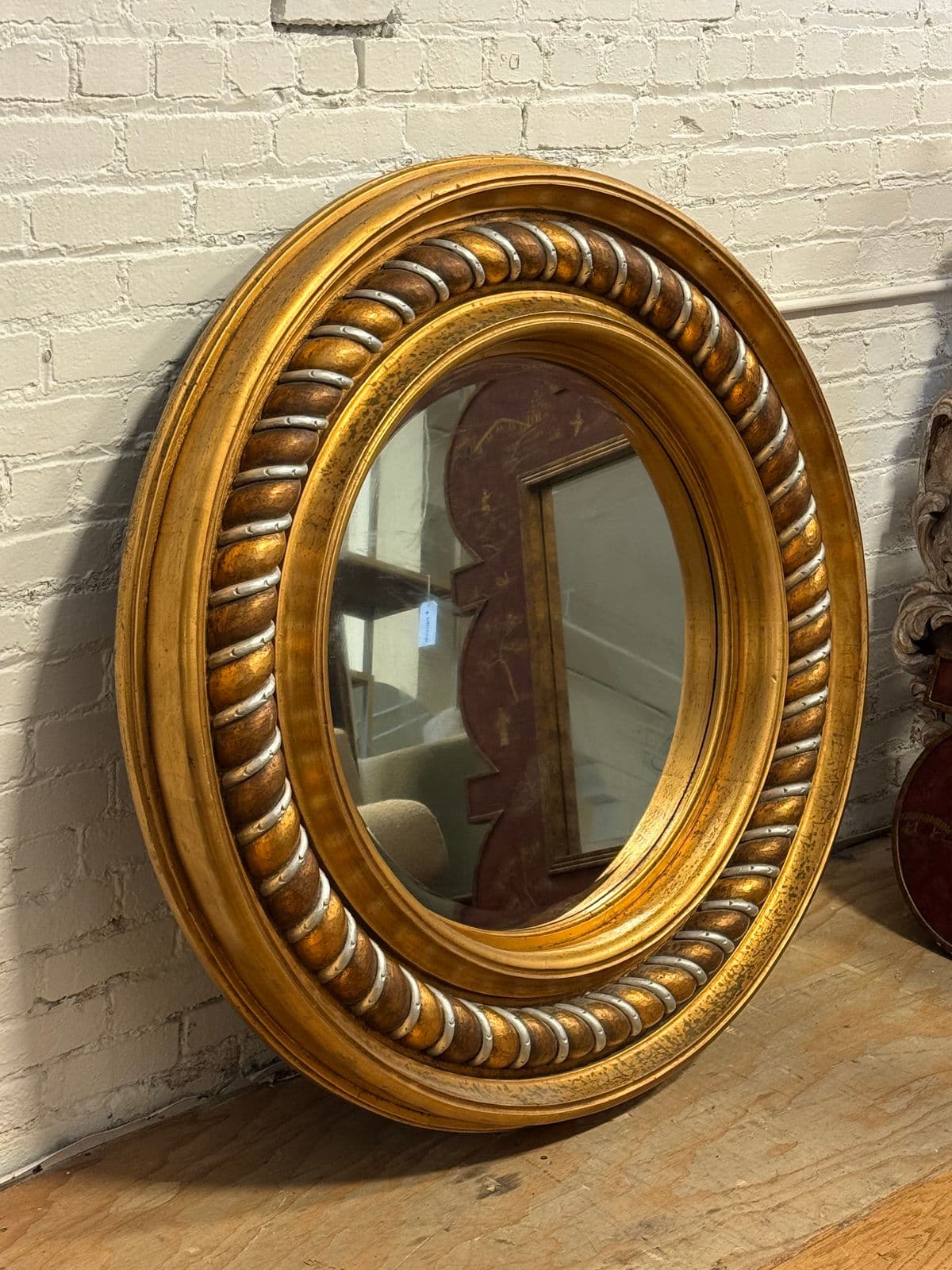 Windsor Art & Mirror Company Round Twist Wall Mirror, 20th Century - Thumbnail 8