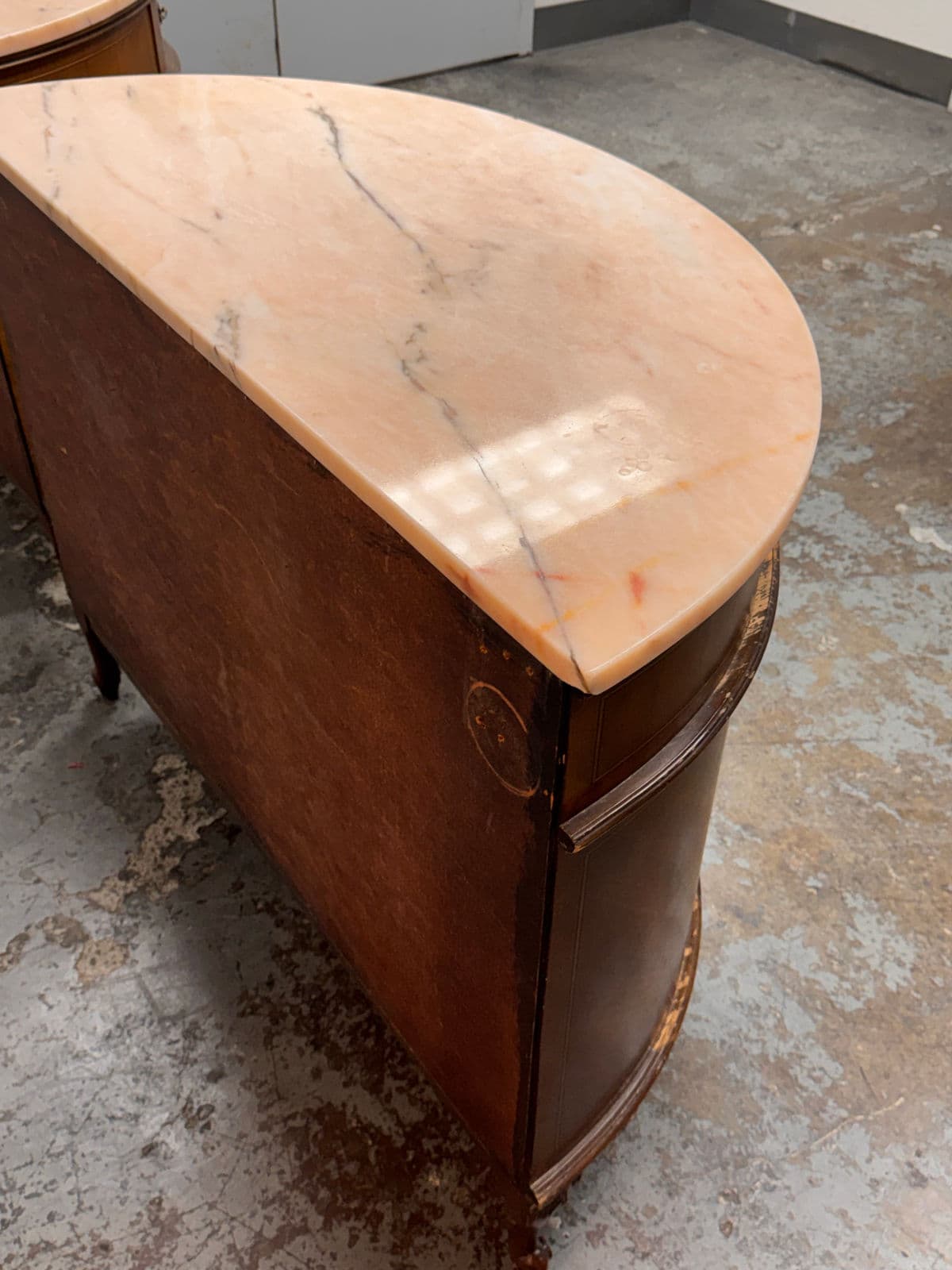 Neoclassical Semicircular Demi-Lune Commode, 19th Century - Thumbnail 4