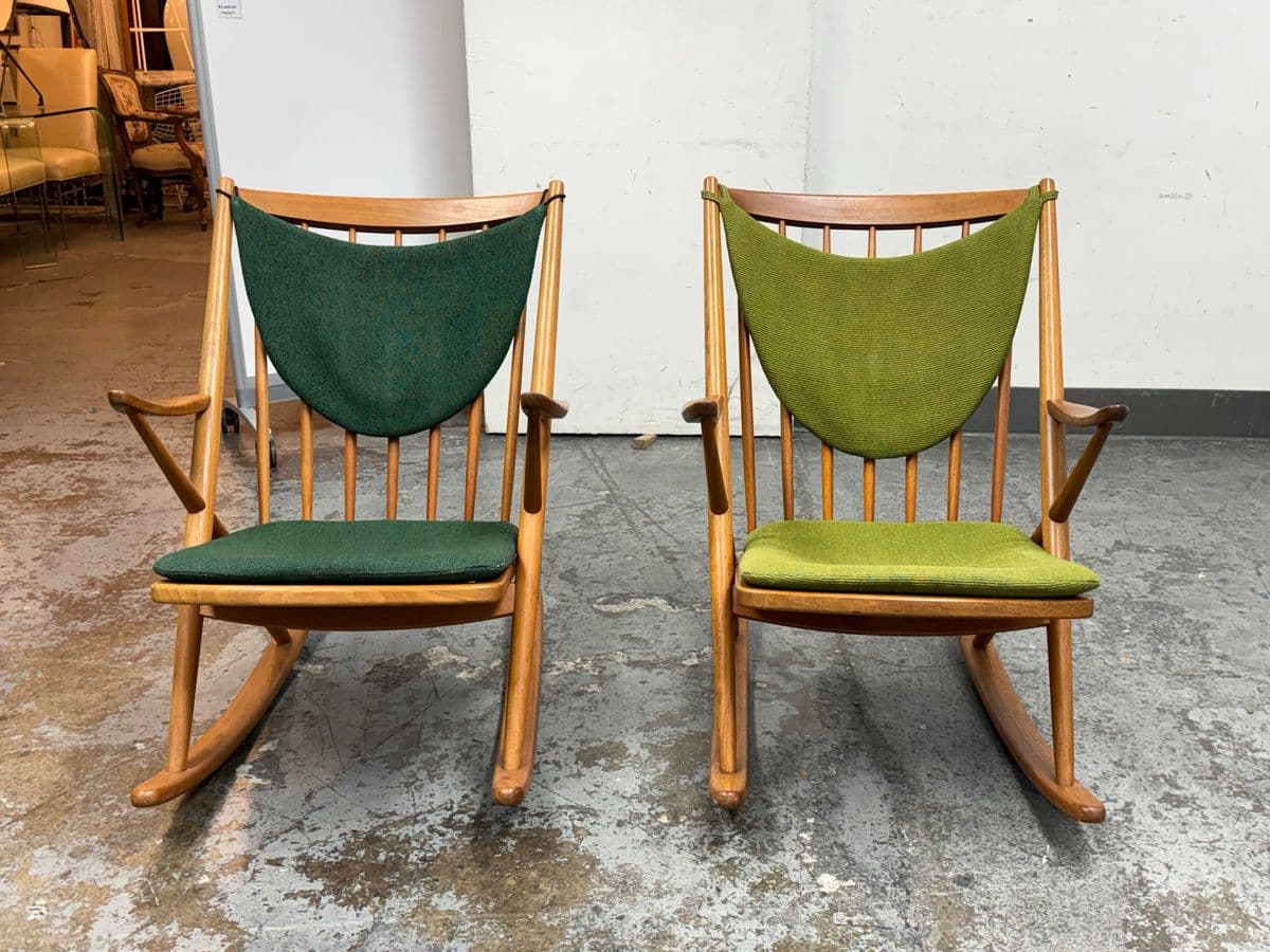 Frank Reenskaug for Bramin Mobler Rocking Chairs, Circa 1960's, Pair - Thumbnail 3