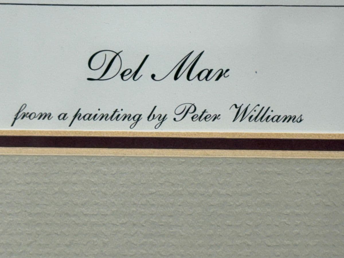 Peter Williams Del Mar Racetrack Signed Print, Circa 1992 - Thumbnail 11