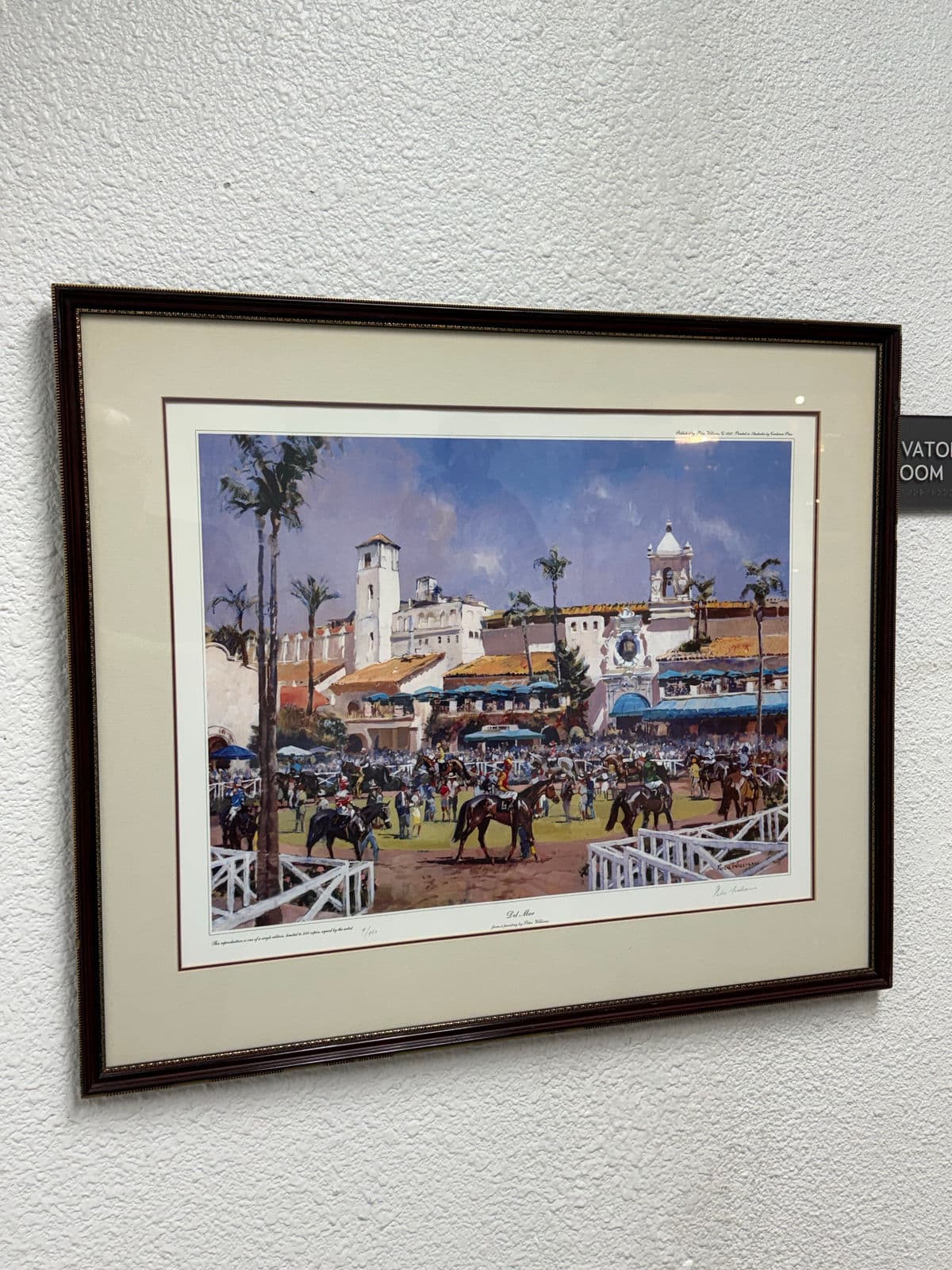 Peter Williams Del Mar Racetrack Signed Print, Circa 1992 - Thumbnail 4
