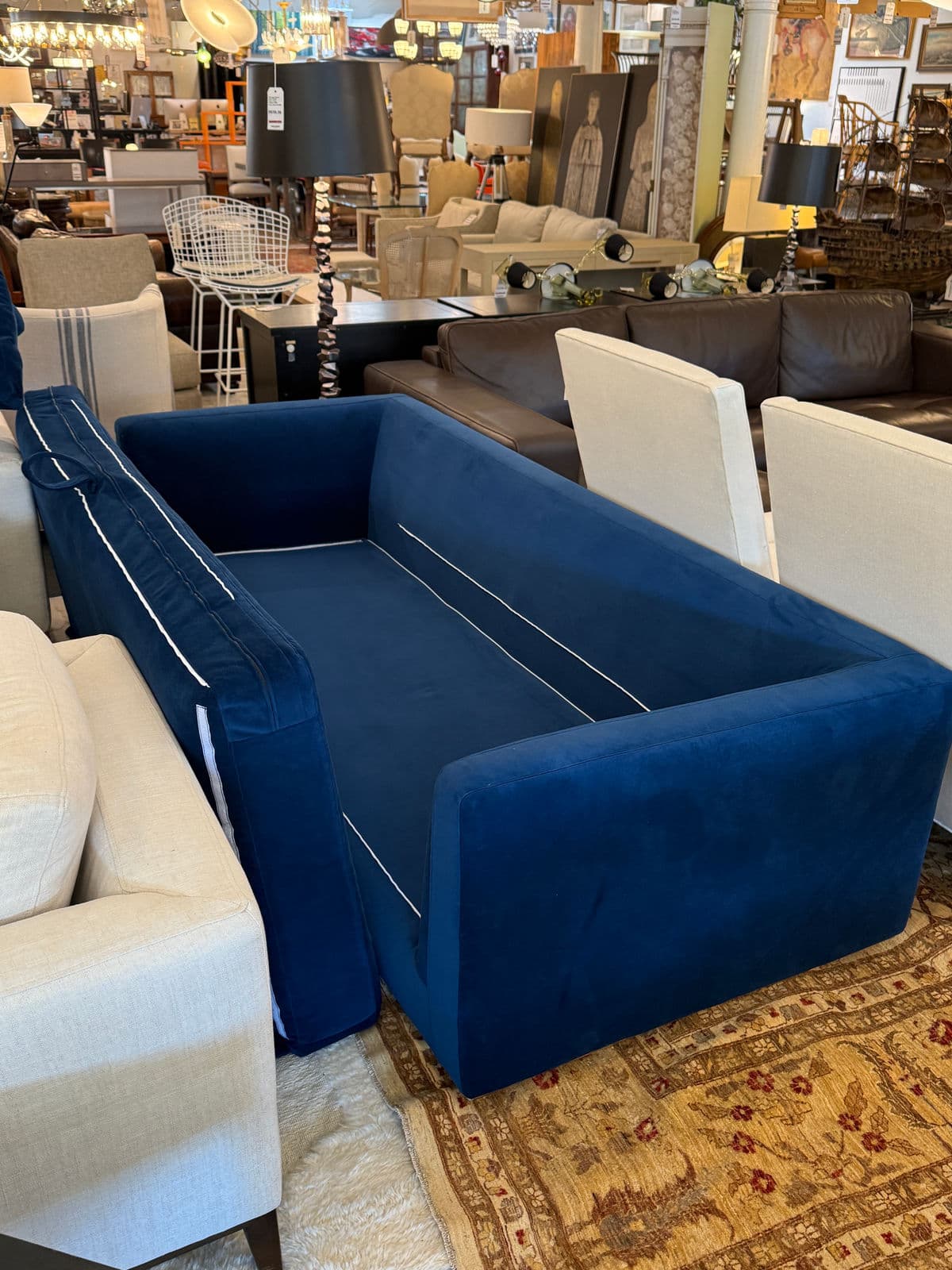 Rove Concepts Milo Sleeper Sofa, Cobalt - Thumbnail 7