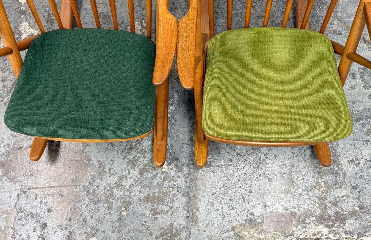 Frank Reenskaug for Bramin Mobler Rocking Chairs, Circa 1960's, Pair - Thumbnail 10