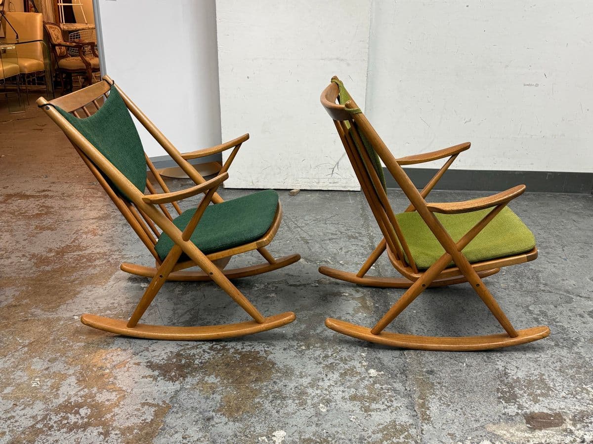 Frank Reenskaug for Bramin Mobler Rocking Chairs, Circa 1960's, Pair - Thumbnail 7
