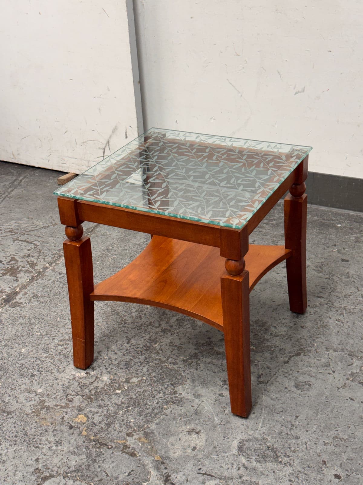 Custom Wood + Glass Side Table - Thumbnail 4
