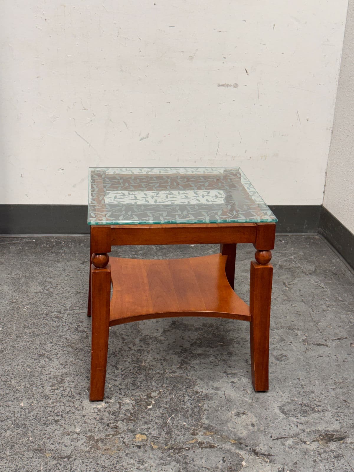 Custom Wood + Glass Side Table - Thumbnail 3