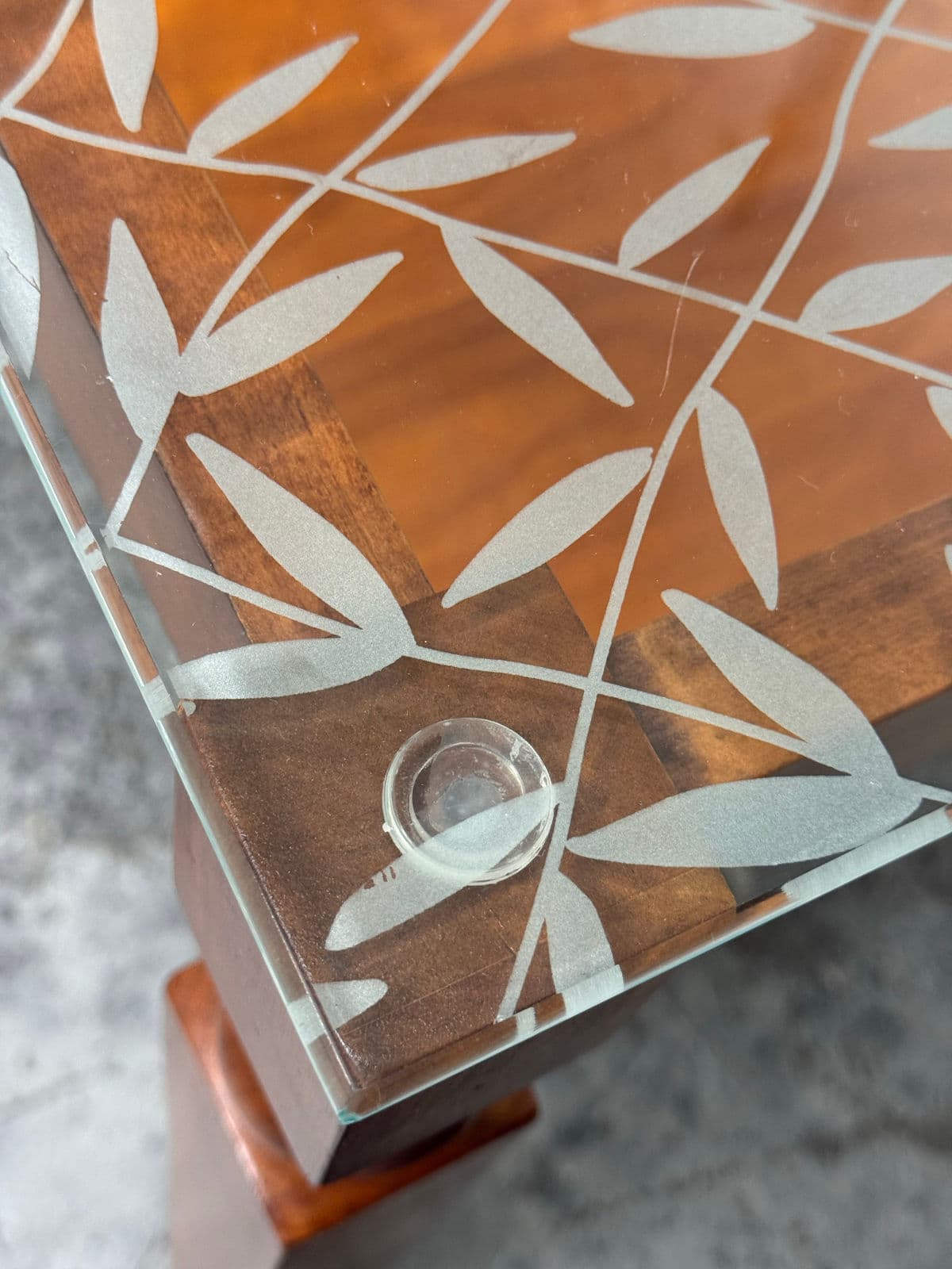 Custom Wood + Glass Side Table - Thumbnail 10
