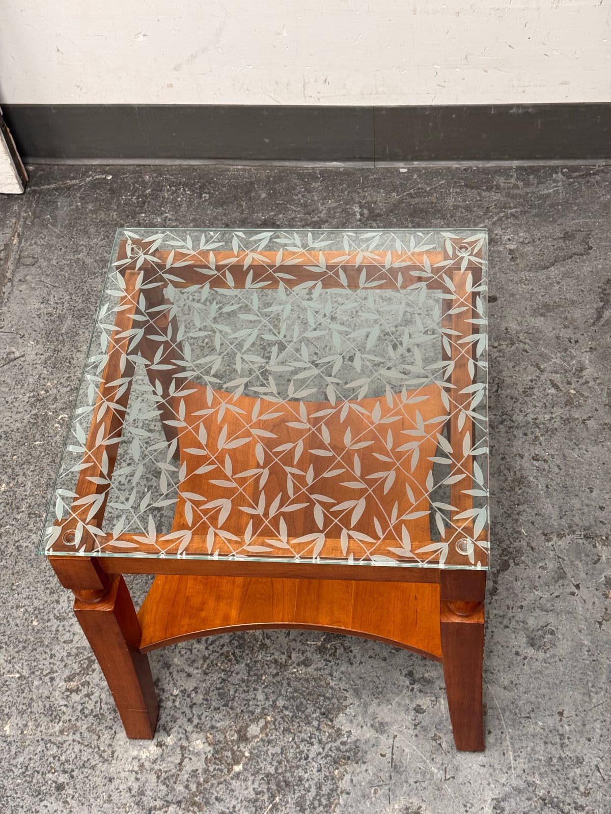 Custom Wood + Glass Side Table - Thumbnail 7