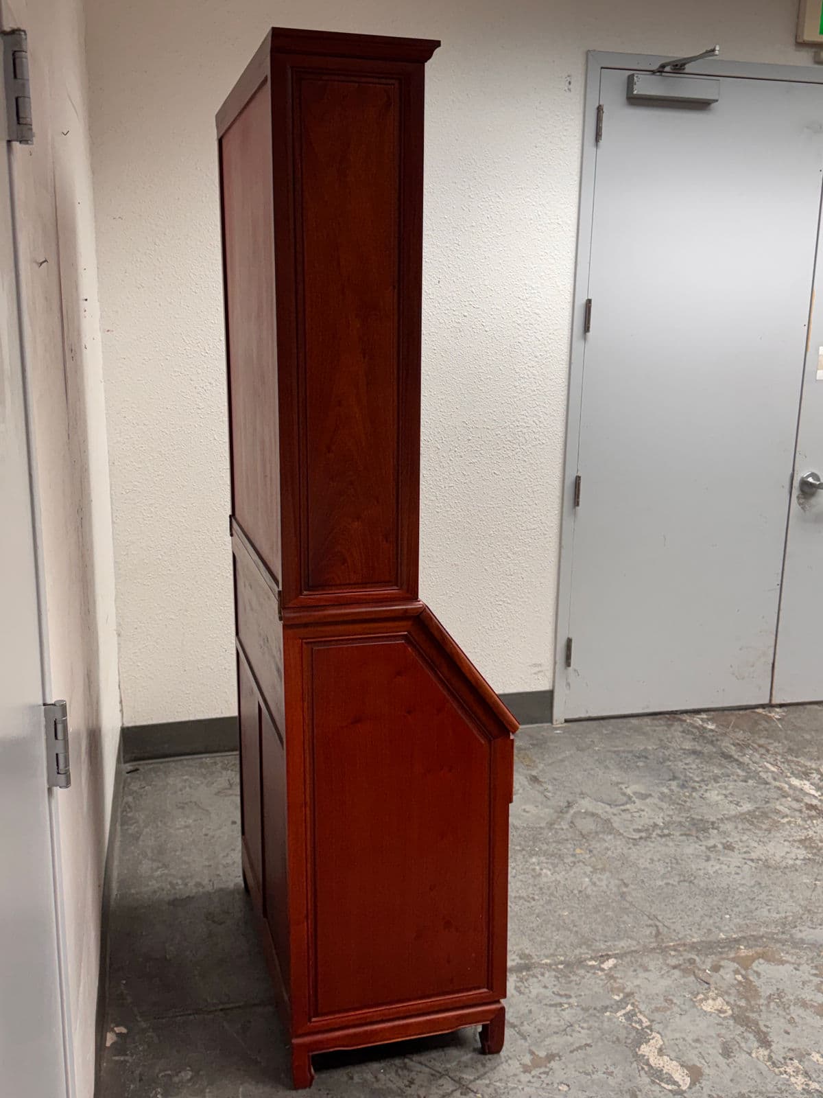 Chinese Rosewood Secretary Desk Cabinet, Circa 1970's - Thumbnail 8