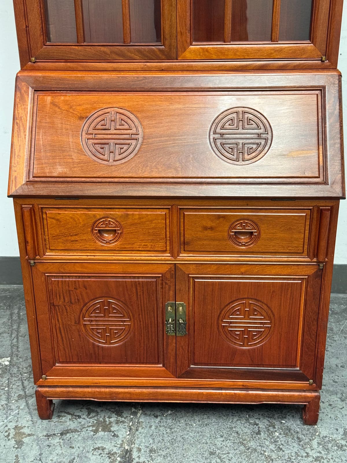 Chinese Rosewood Secretary Desk Cabinet, Circa 1970's - Thumbnail 10